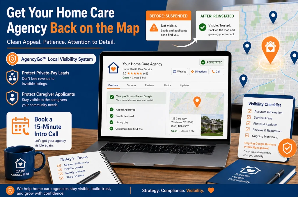 AgeTech Marketing can get you back on Google Maps.